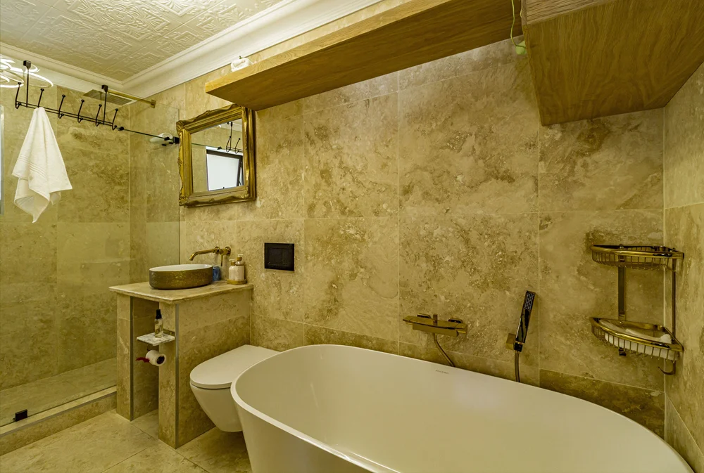 _MG_9907 Bathroom with a freestanding bath and glass shower